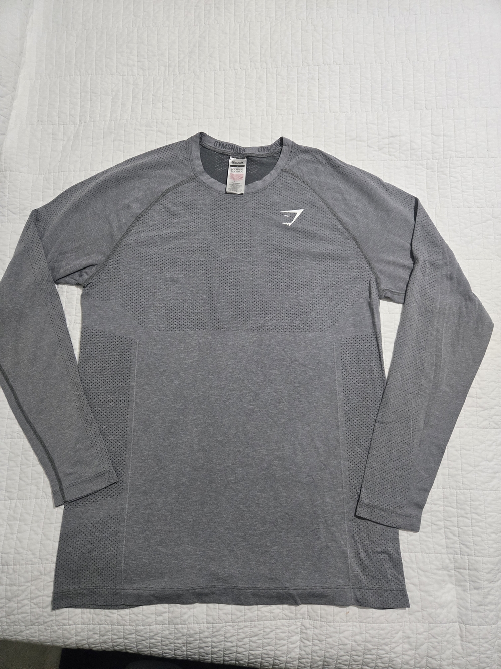 Gymshark Gray Performance Workout Top - Picture 3 of 6